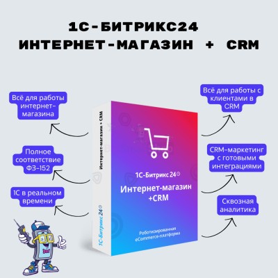 Программа для ЭВМ "1С-Битрикс24". Лицензия Интернет-магазин + CRM (12 мес.) - купить в Аптраково